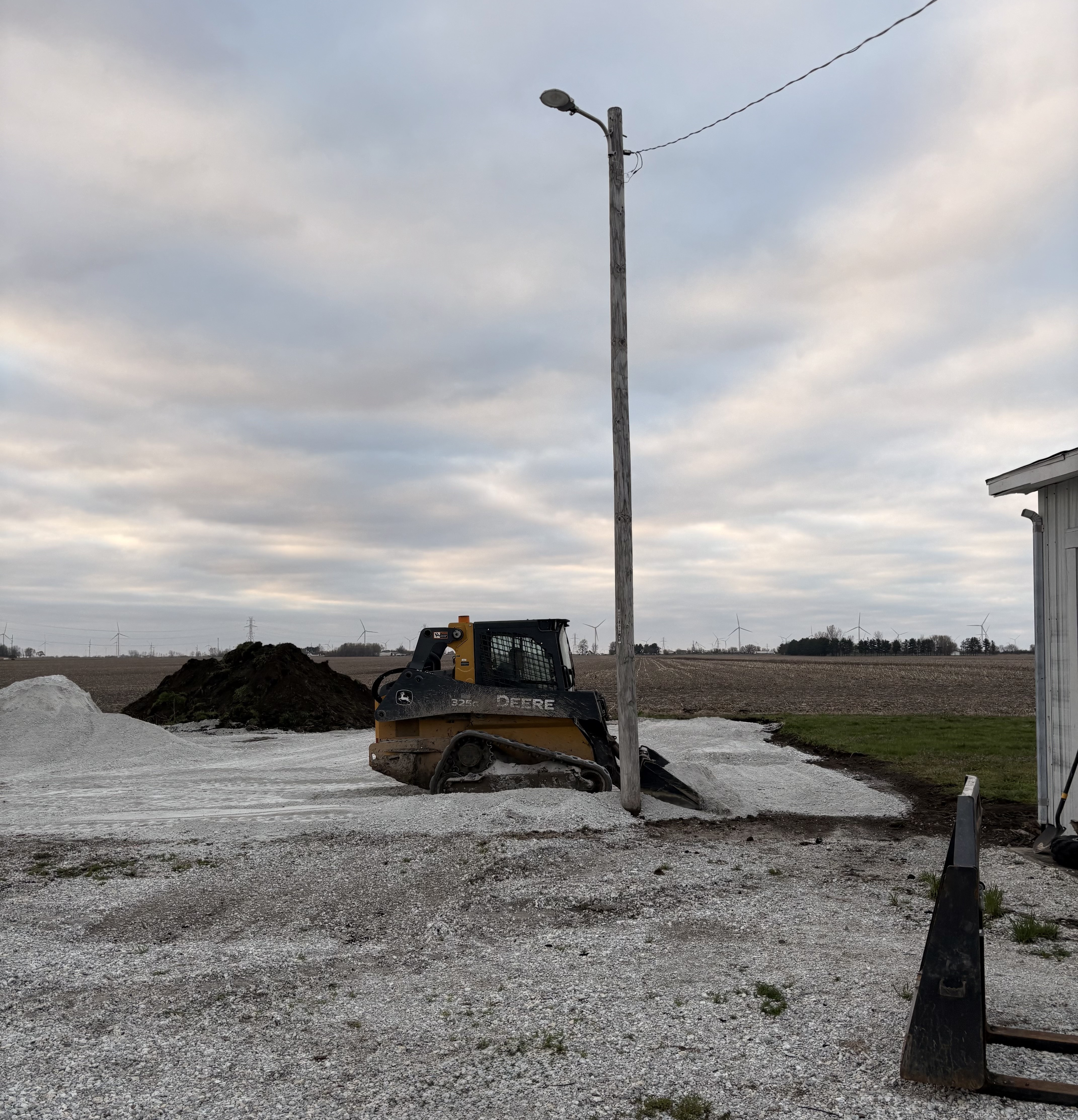 Driveway expansion completed grading work
